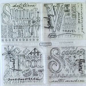 Close To My Heart Summertime Clear Acrylic Stamps (D1218)